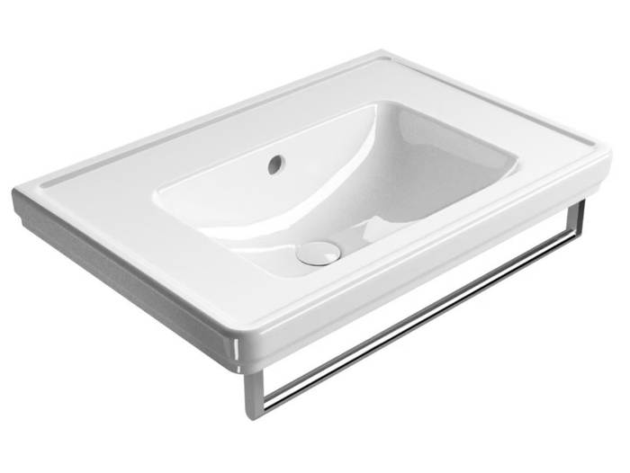 CLASSIC 75 - Wall-mounted rectangular washbasin _ GSI ceramica